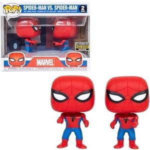 Marvel Spider-Man vs. Spider-Man Pop! Vinyl Figures - Red and Blue